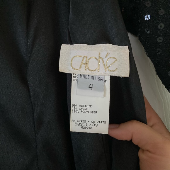 COPY - Cache Maxi Dress Womens 4 Long Black Sequins Formal Prom Glam Sexy Retro… - Picture 9 of 10